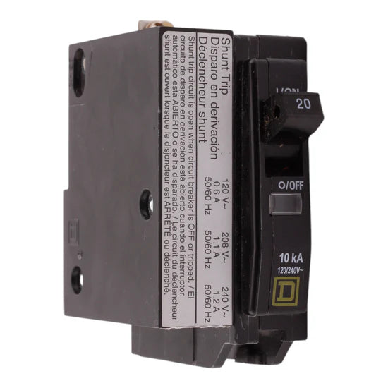 Schneider Electric QOB1201021 20A 1-Pole Standard Breaker – Bolt-On – 120/240V