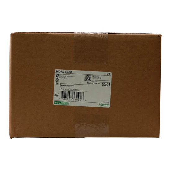 Square D HDA36050 PowerPacT H 50A 3-Pole 600VAC Thermal-Magnetic I-Line Circuit Breaker