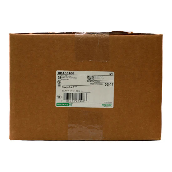 Square D HDA36100 PowerPacT H 100A 3-Pole 600VAC Thermal-Magnetic I-Line Circuit Breaker (ABC Phase)