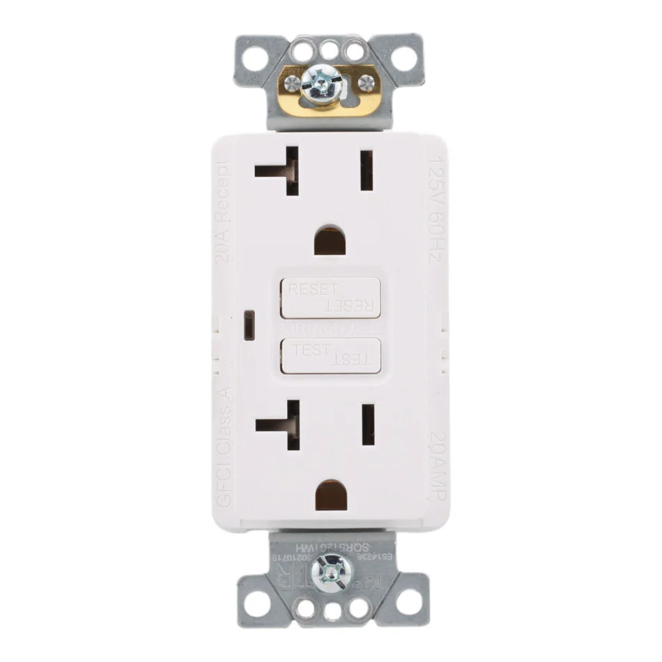 Square D SQR51201WH X Series 20A 125V Tamper-Resistant GFCI Outlet – Matte White