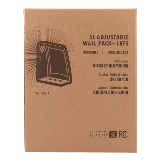 WPA-5L-LKFS LED Adjustable Wall Pack – 22–35W – 120–277V