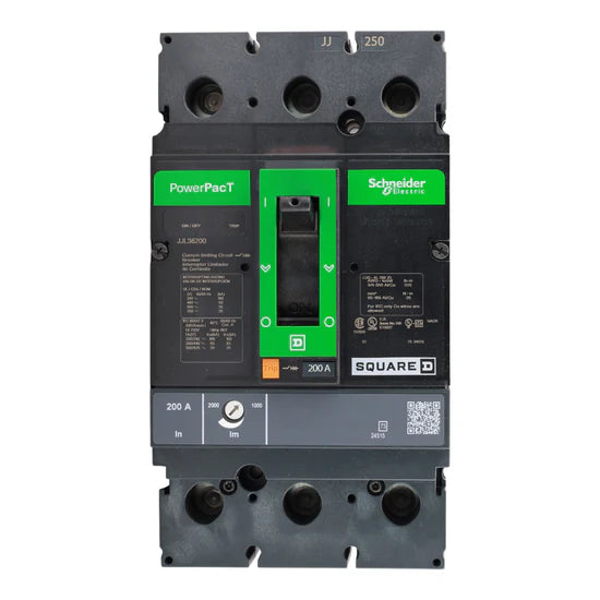 Square D JJL36200 200A 3-Pole Thermal-Magnetic Circuit Breaker – Unit Mount Lug – 600V