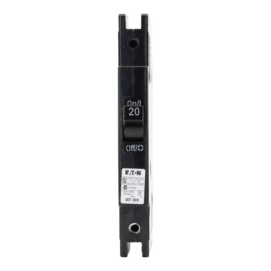 Eaton QCF1020 20A 1-Pole Thermal-Magnetic Circuit Breaker – Cable-In/Cable-Out – 120/240V