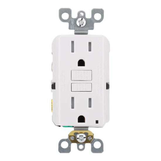 Leviton GFTR1-W 15A Duplex GFCI Receptacle – Tamper-Resistant – 125V