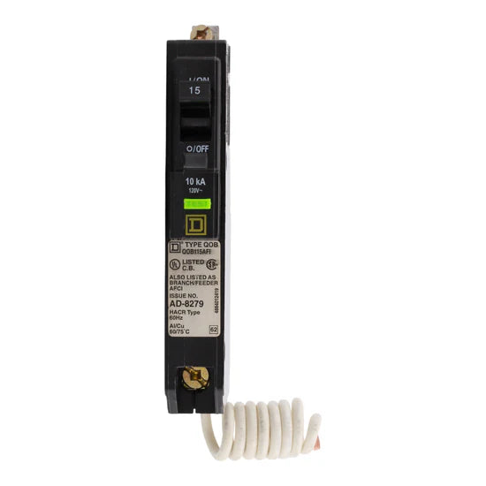 Square D QOB115AFI 15A 1P AFCI – Bolt-On – 120V