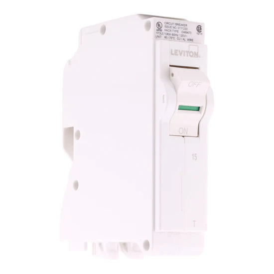 Leviton LB115-T 15A 1-Pole Standard Thermal Magnetic Breaker – Plug-In – 120/240V