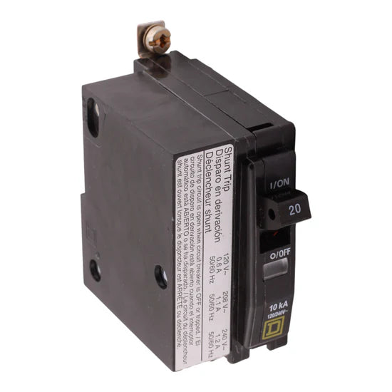 Schneider Electric QOB1201021 20A 1-Pole Standard Breaker – Bolt-On – 120/240V
