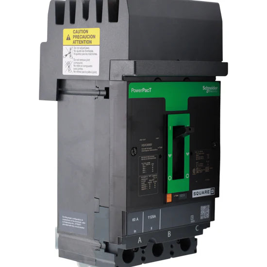 Square D HDA36060 PowerPacT H 60A 3-Pole 600VAC Thermal-Magnetic I-Line Circuit Breaker (ABC Phase)