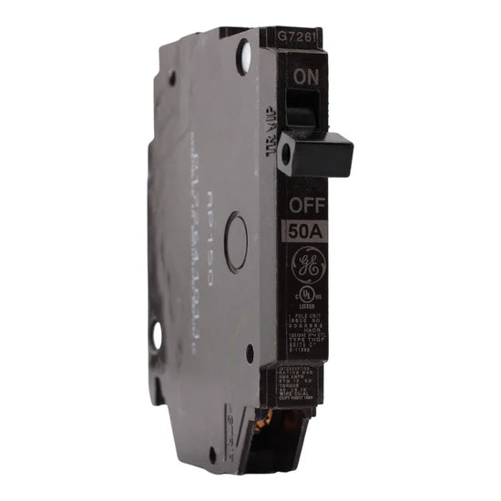GE THQP150 50A 1-Pole Thermal Magnetic Circuit Breaker – Plug-In – 120/240V