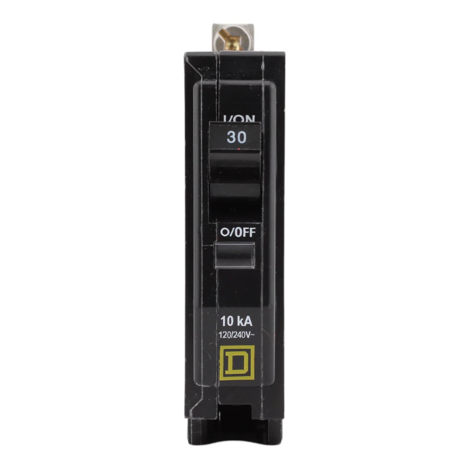 Square D QOB130 30 Amp Single-Pole Thermal Magnetic Circuit Breaker – Bolt-On – 120/240V