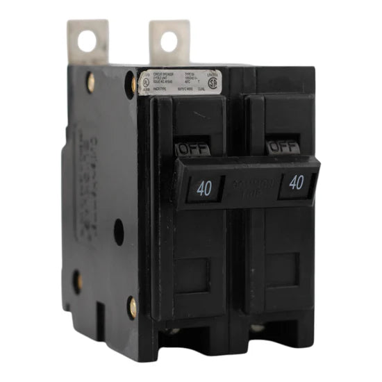 Eaton BAB2040 40A 2-Pole Thermal-Magnetic Circuit Breaker – Bolt-On – 120/240V