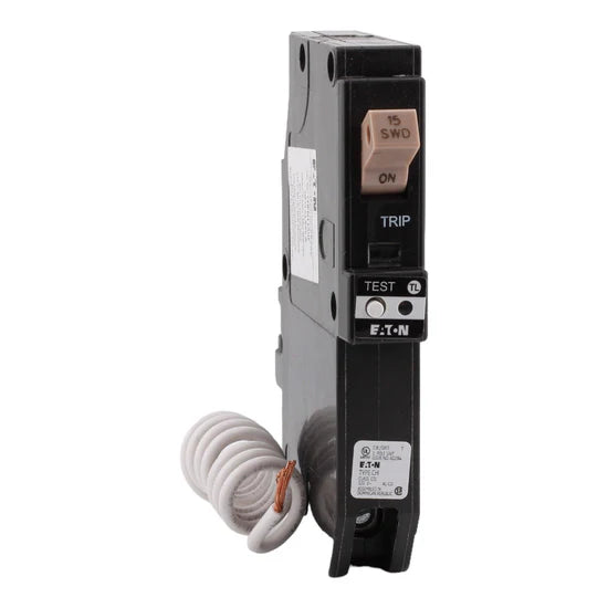 Eaton CHFN115GF 15A 1-Pole GFCI Circuit Breaker – Plug-On (Pigtail Neutral) – 120V