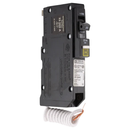 Square D QO120VHCAFI 20A 1P AFCI – Plug-In – 120/240V