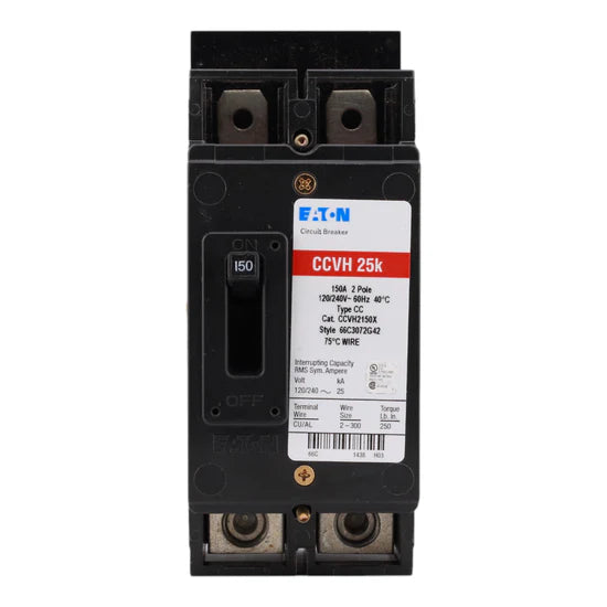 Eaton CCVH2150X 150A 2-Pole Tenant Main Circuit Breaker – Plug-On – 120/240V AC