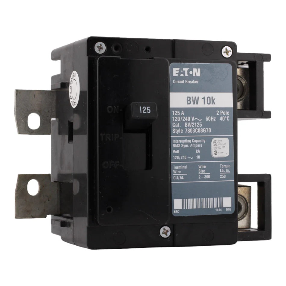 Eaton BW2125 125A 2-Pole Main Circuit Breaker – Bolt-On – 240V