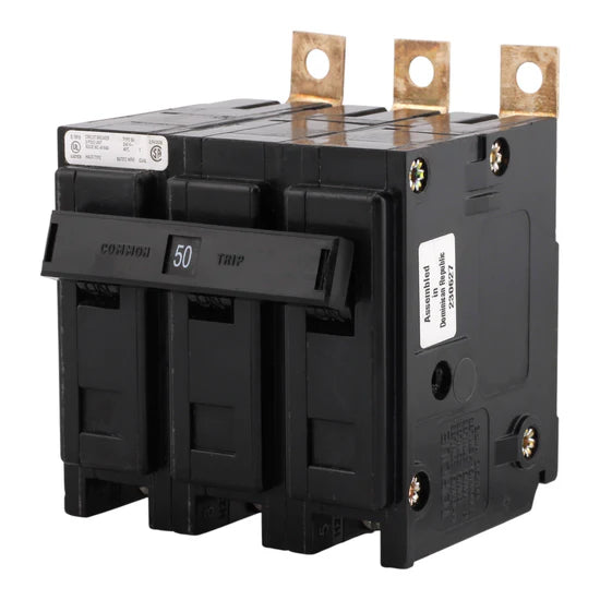 Eaton Quicklag BAB3050H 50A 3-Pole Thermal-Magnetic – Bolt-On – 240V