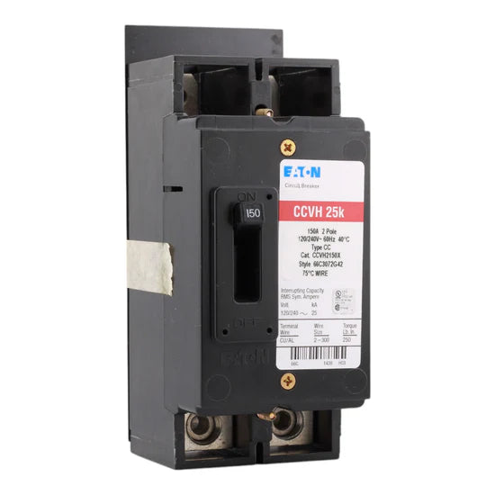 Eaton CCVH2150X 150A 2-Pole Tenant Main Circuit Breaker – Plug-On – 120/240V AC