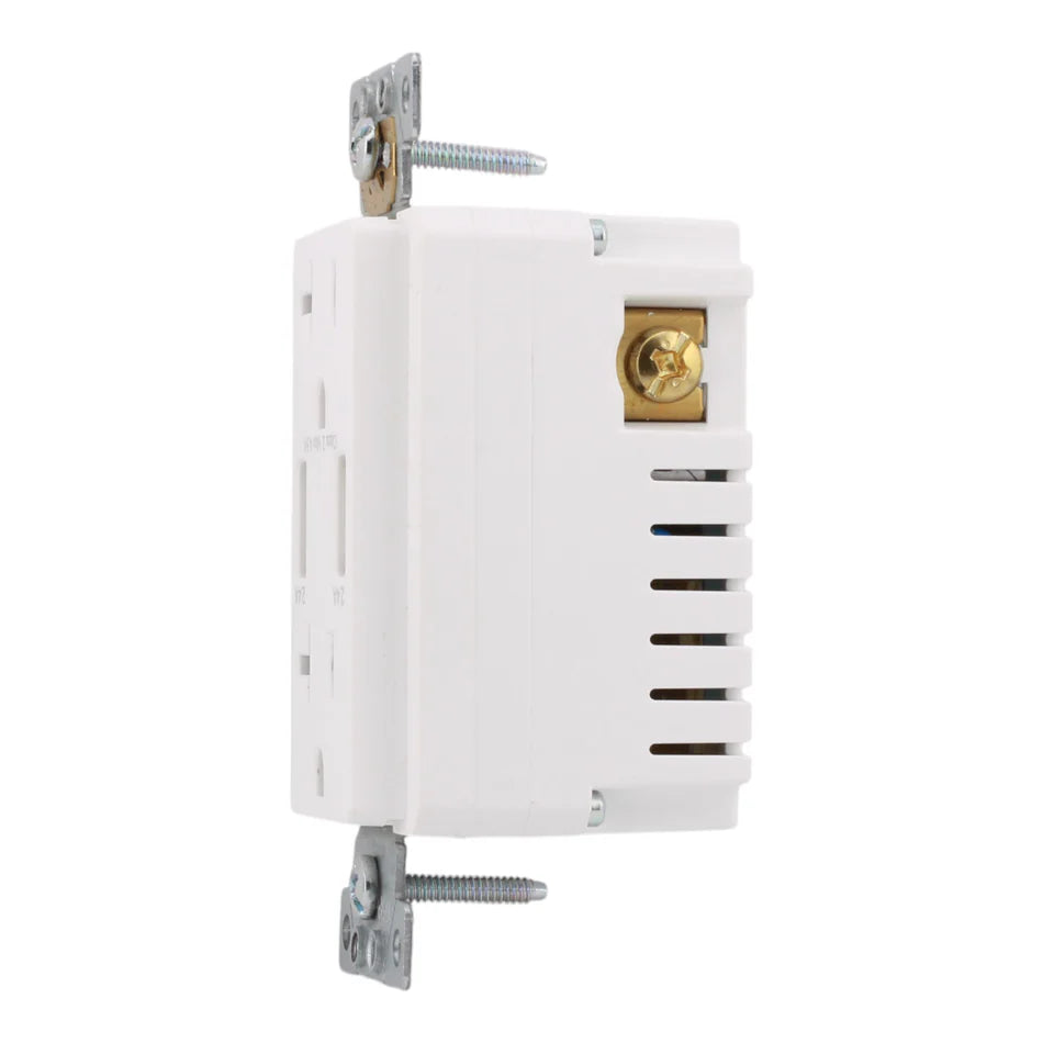 Square D SQR55241WH X Series 20A 125V Duplex Tamper-Resistant USB Outlet – Matte White