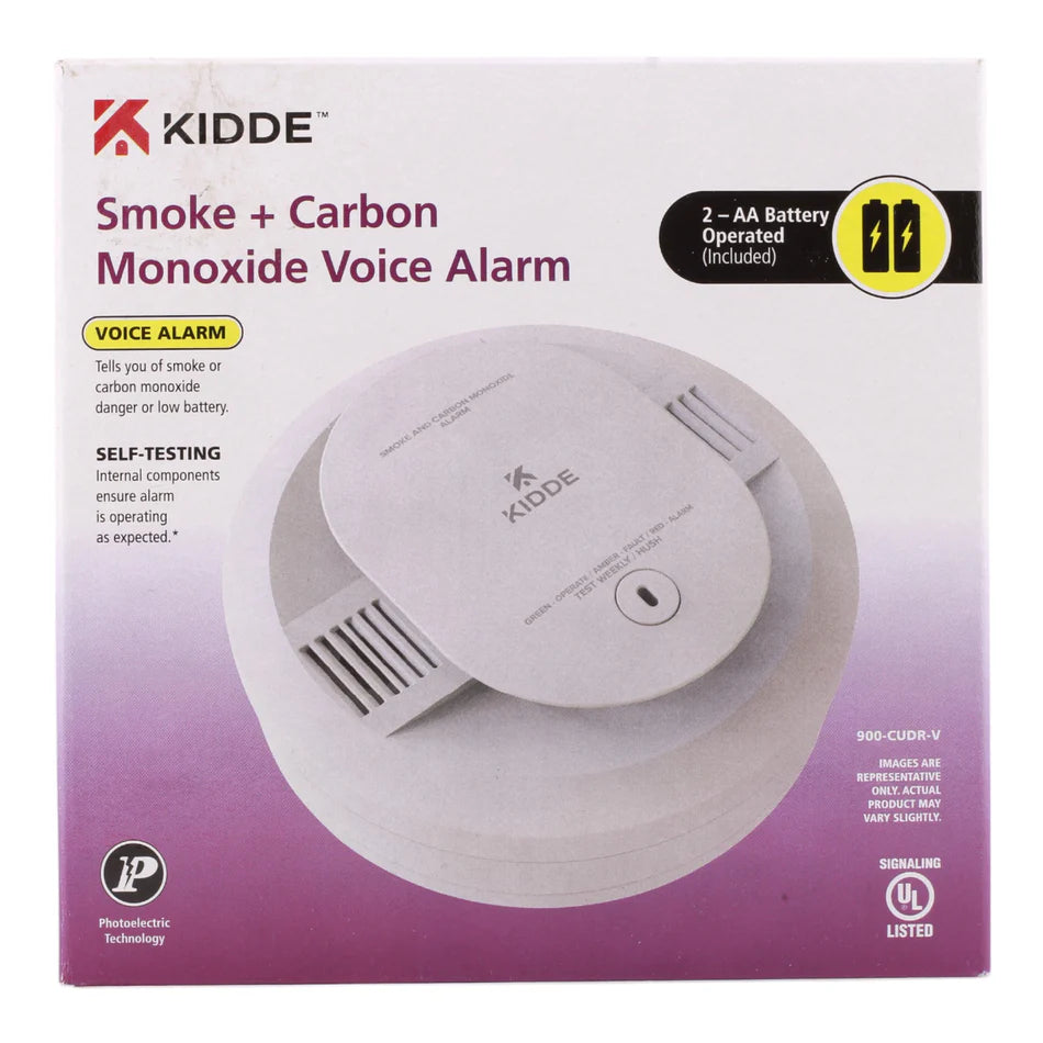 Kidde 900-CUDR-V Battery-Operated Smoke & Carbon Monoxide Detector – Voice Alerts