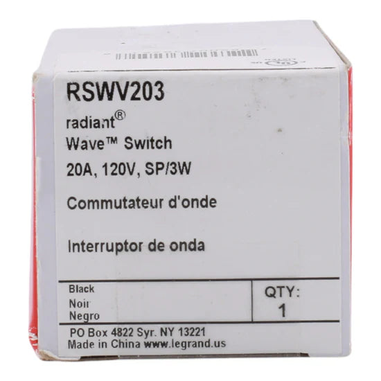 Legrand RSWV203 20 Amp Single-Pole/3-Way Touchless Wave Switch – Decorator – 120V