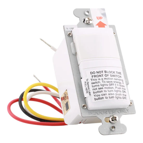 Wattstopper CH-250-W 600W PIR Vacancy Sensor – In-Wall – White