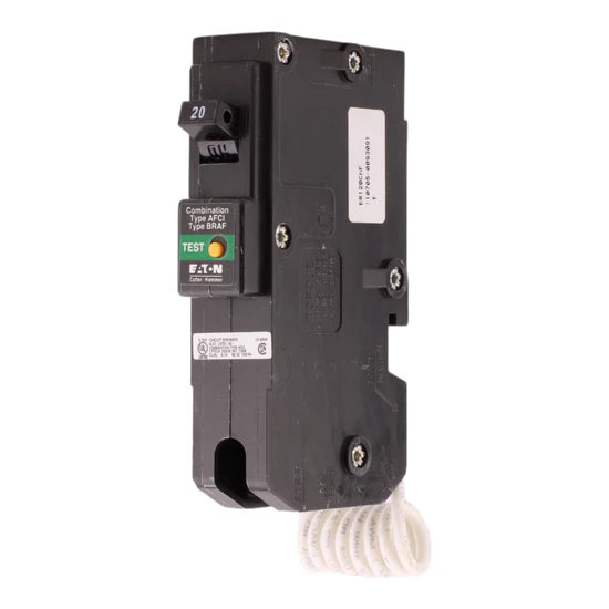 Eaton BR120CAF 20A 1-Pole Arc-Fault Circuit Interrupter (AFCI) Breaker – Plug-In – 120/240V