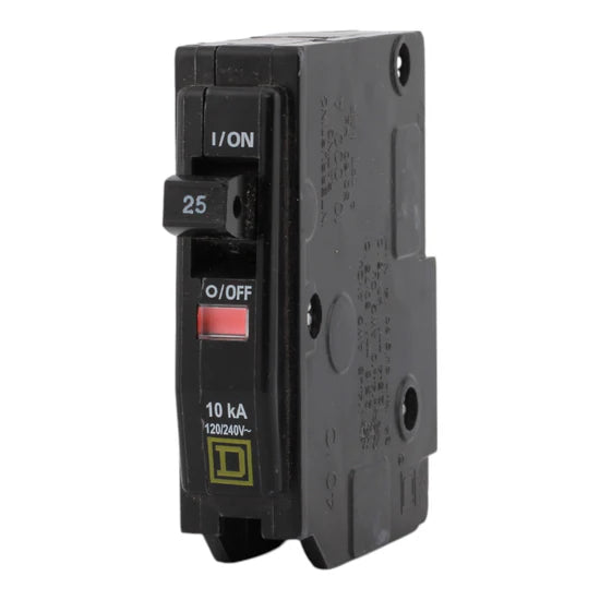 Square D QO125 25A 1-Pole Miniature Circuit Breaker – Plug-In – 120/240VAC