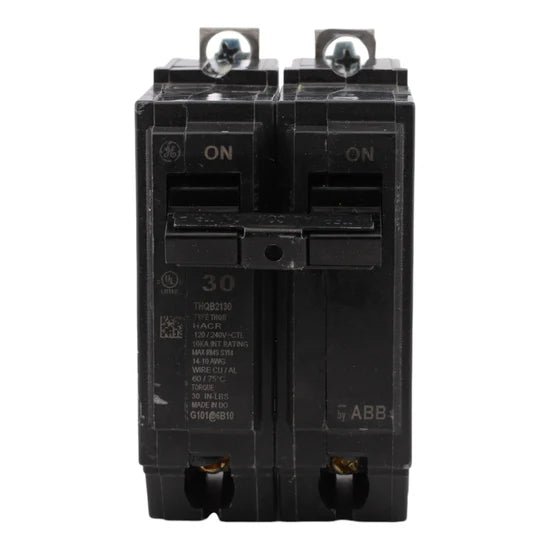 ABB THQB2130 30A 2-Pole Q-Line Bolt-On Circuit Breaker – Bolt-On – 120/240V