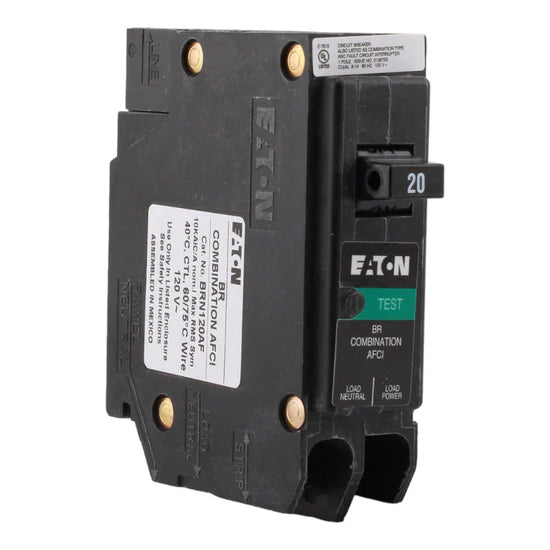Eaton BRN120AF 20A 1-Pole AFCI Circuit Breaker – Plug-In (Pigtail Neutral) – 120V