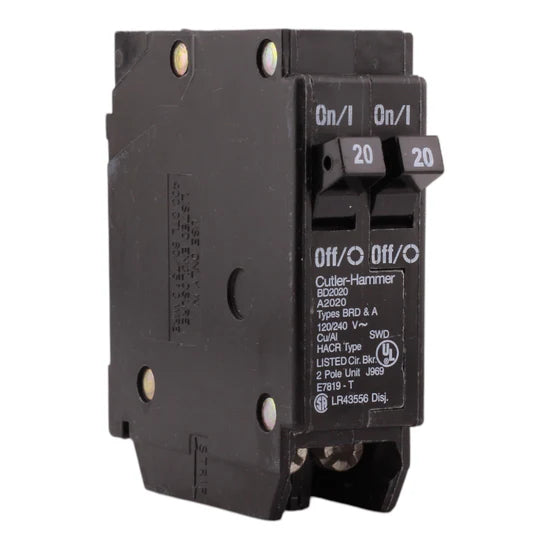 Eaton BR BD2020 20A 1-Pole Duplex – Plug-On – 120V