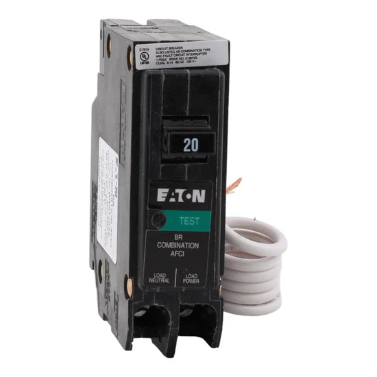 Eaton BRN120AF 20A 1-Pole AFCI Circuit Breaker – Plug-In (Pigtail Neutral) – 120V