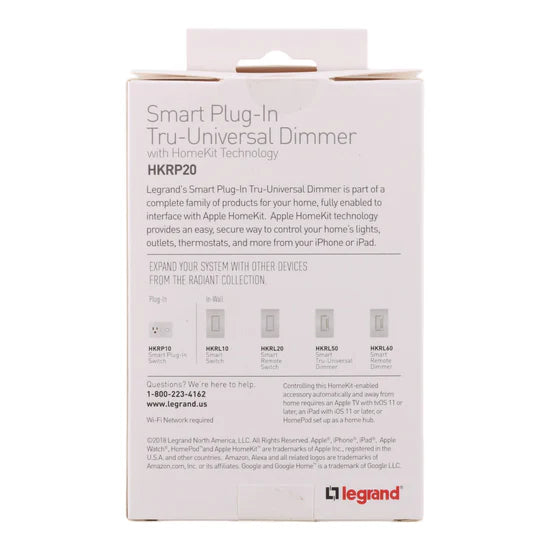 Legrand HKRP20 Smart Plug-In Dimmer – Plug-In – 120V