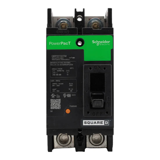 Schneider Electric QDL22175 175 Amp 2-Pole Thermal-Magnetic Circuit Breaker – Unit Mount Lug – 240V