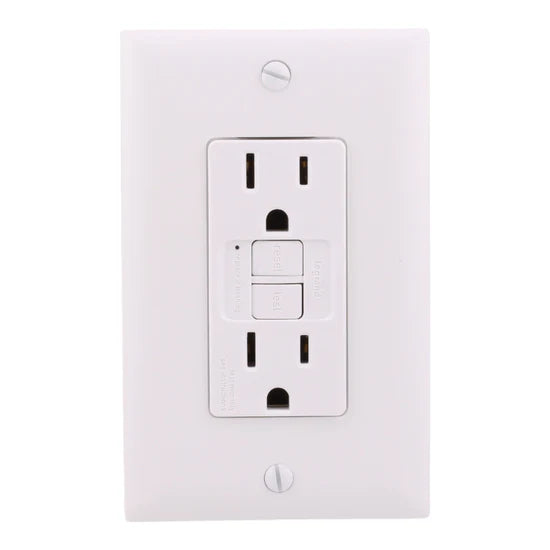 Legrand radiant 1597W 15A Self-Test GFCI Duplex Receptacle – White
