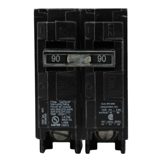 Siemens Q290 90A 2-Pole Thermal Magnetic Circuit Breaker – Plug-In – 120/240V