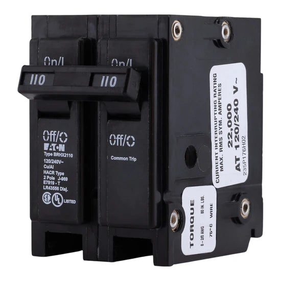 Eaton BRHX2110 110A 2-Pole Thermal-Magnetic – Quicklag – 120/240V