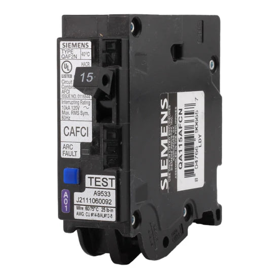 Siemens QA115AFCN 15A 1-Pole AFCI Circuit Breaker – Plug-On Neutral – 120V