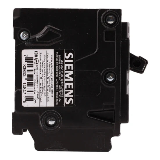 Siemens Q3100 100A 3-Pole Thermal-Magnetic Circuit Breaker – Plug-In – 240V