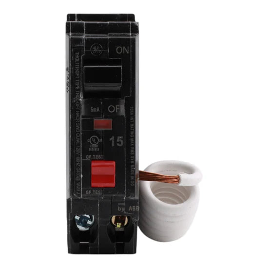 GE THQL1115GFTP 15A 1-Pole GFCI Circuit Breaker – Plug-In – 120V