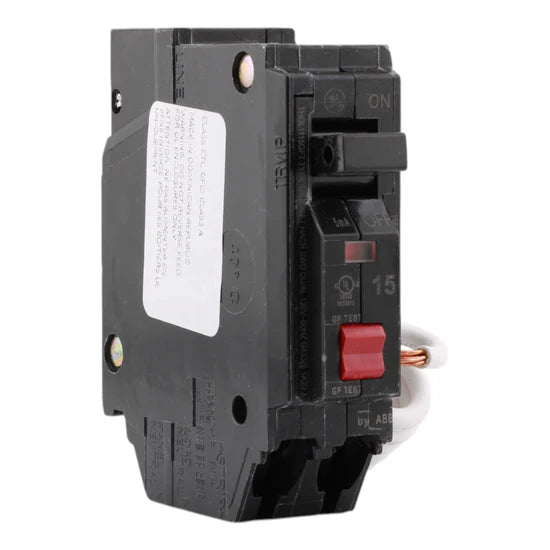 GE THQL1115GFTP 15A 1-Pole GFCI Circuit Breaker – Plug-In – 120V