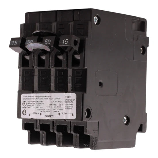 Siemens QT Q21550CT Triplex Circuit Breaker – 15A/50A – 1P/2P – 120/240V