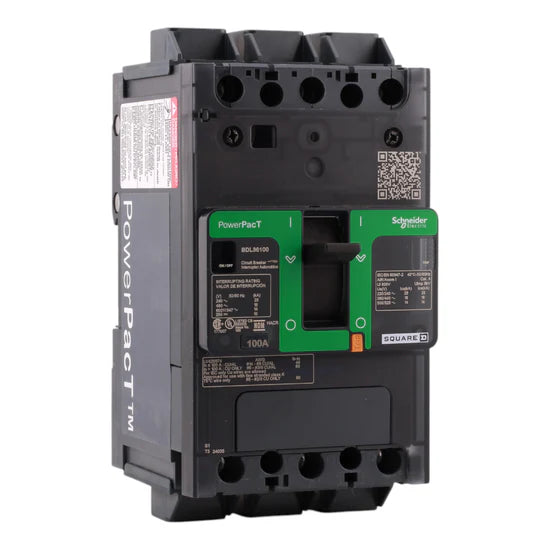 Square D PowerPacT B BDL36100 100A 3-Pole Thermal-Magnetic – DIN/Screw Mount – 600Y/347V