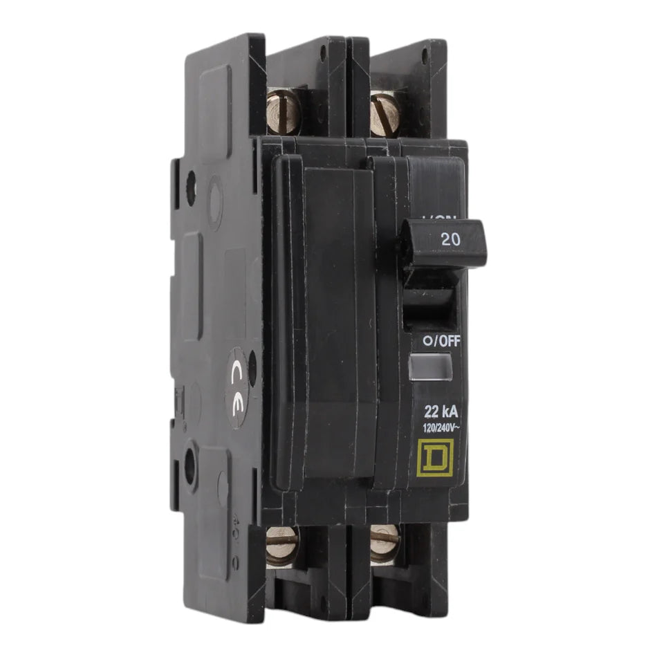 Square D QOU220VH 20 Amp Two-Pole Standard Circuit Breaker – Unit Mount – 120/240V