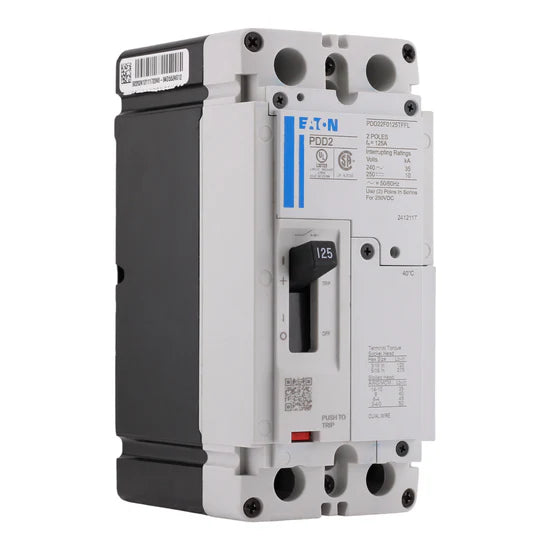 Eaton Power Defense PDD22F0125TFFL 125A 2P Molded Case Circuit Breaker – Bolt-On – 240V