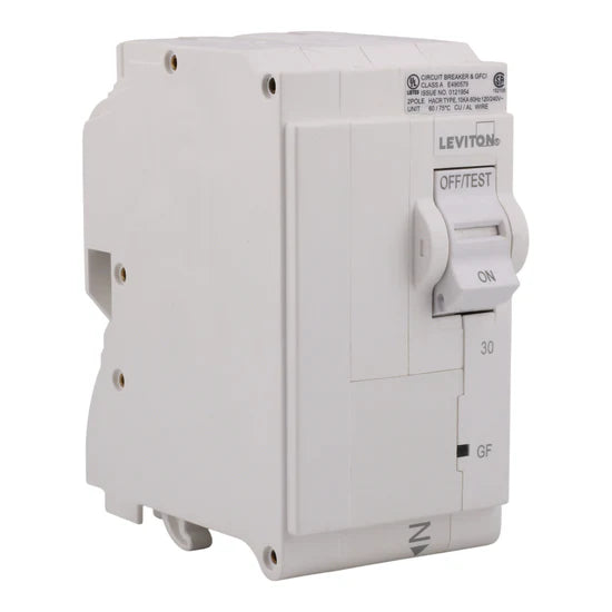 Leviton LB230-GF: 30A 2P 120/240V GFCI Plug-On Neutral Circuit Breaker