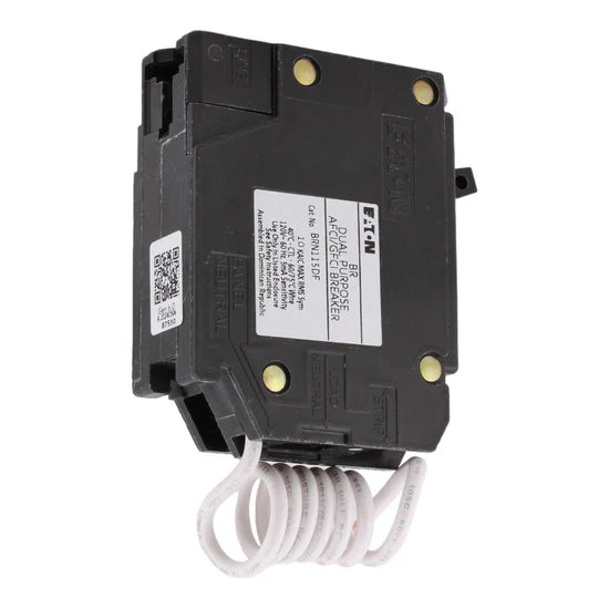 Eaton BRN115A1CS 15A 1-Pole Dual Function AFCI/GFCI Circuit Breaker – Plug-In – 120V