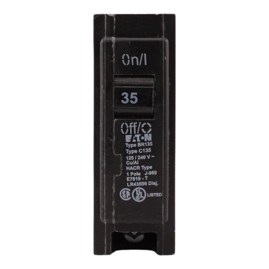 Eaton BR135 35A 1-Pole Thermal Magnetic – Plug-On – 120/240V