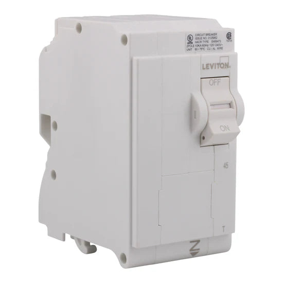 Leviton LB245-T: 45A 2P 120/240V Standard Plug-On Neutral Circuit Breaker
