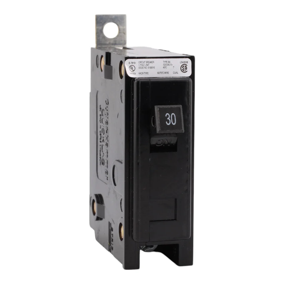 Eaton BAB1030 30A 120/240V 1-Pole Bolt-On Circuit Breaker – Quicklag BAB Series