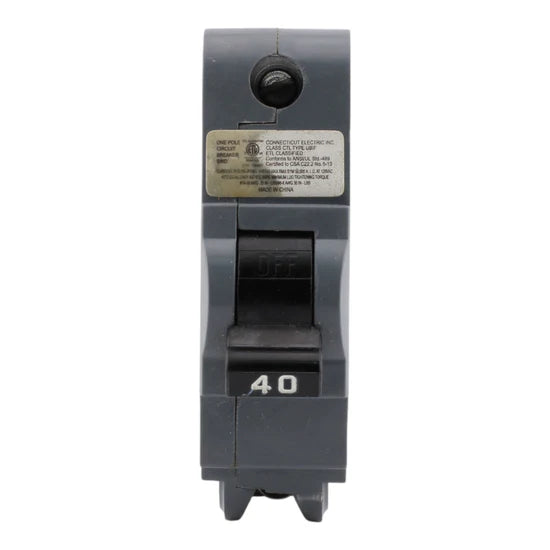Connecticut Electric UBIF-40NB 40A 1-Pole FPE Replacement Circuit Breaker – Bolt-On – 120/240V
